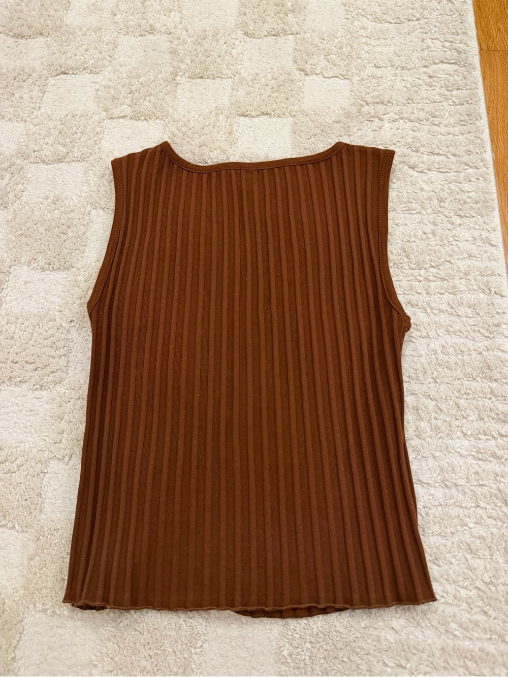 Free People Chestnut Ribbed Button-Front Tank - Picture 2 of 4